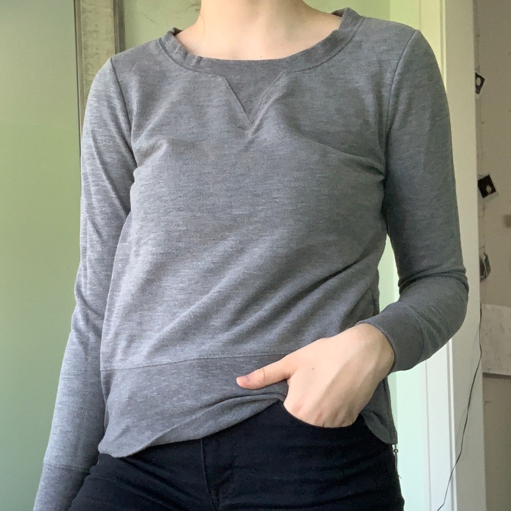 Grey Sweater with Side Zippers